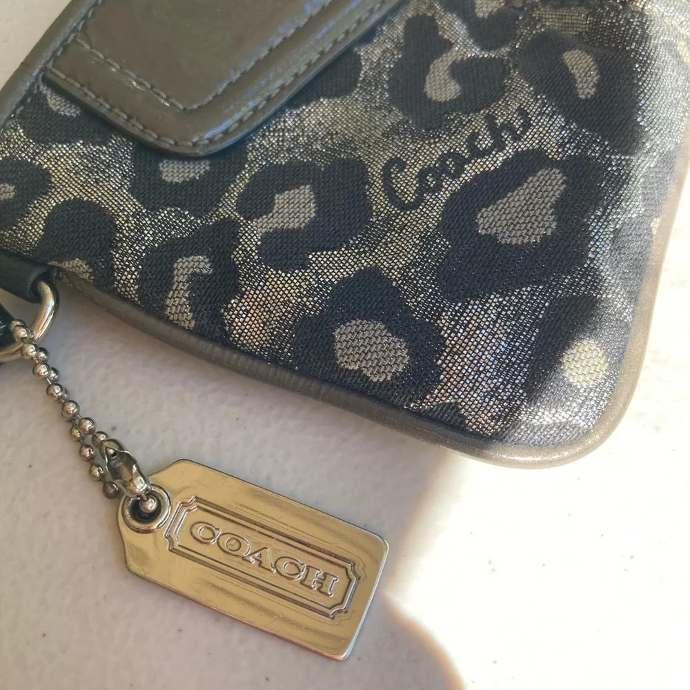 Coach metallic silver