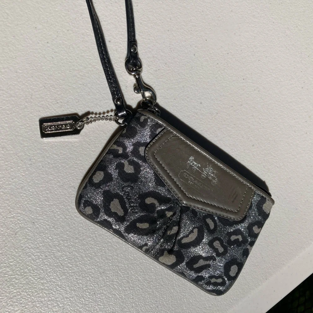 Coach metallic silver