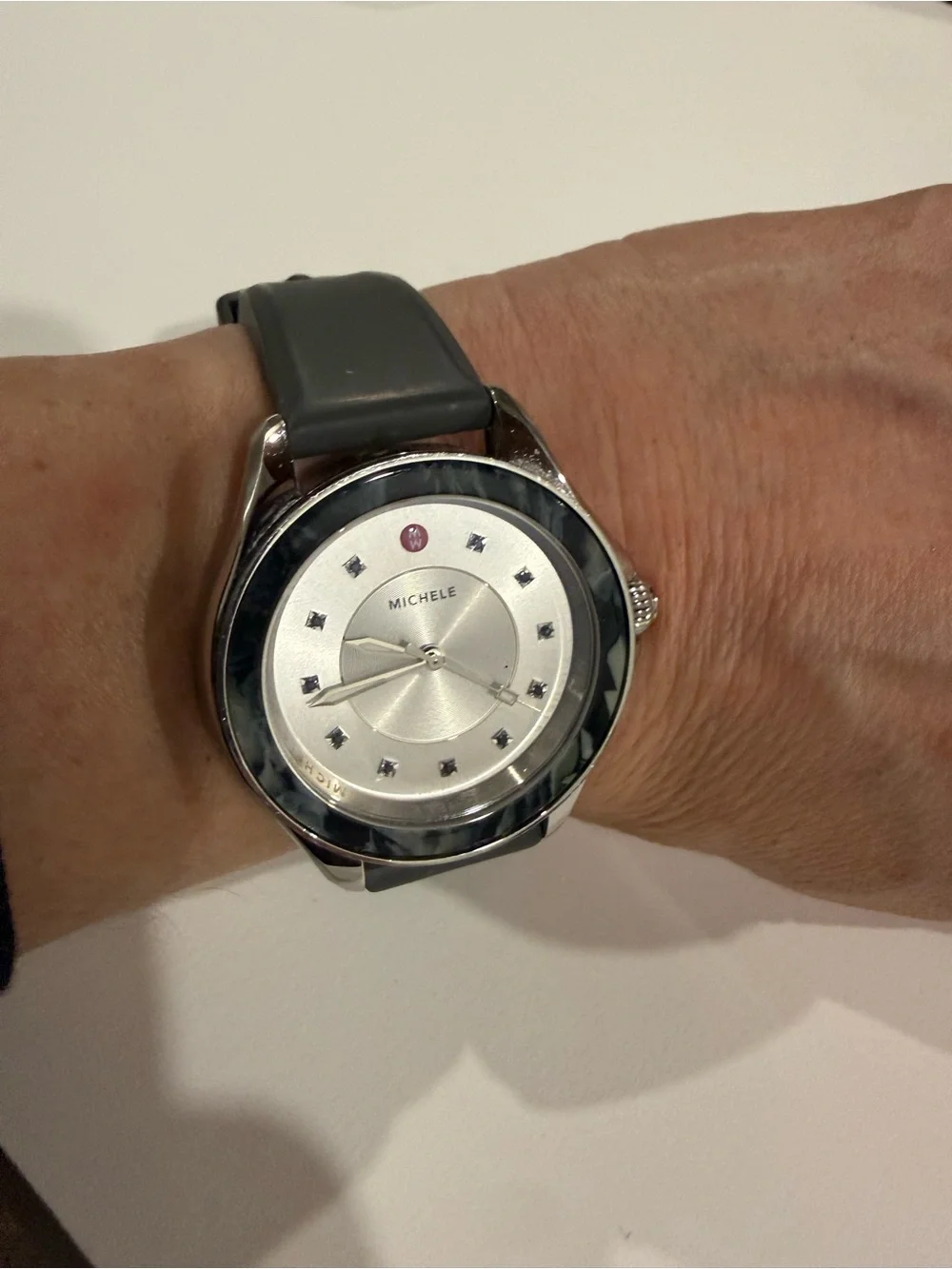 Michele polished silver