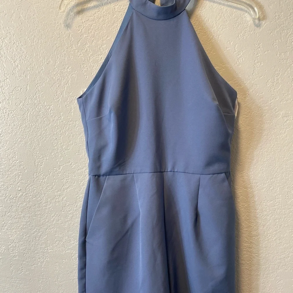 asos womens romper blue sz 4