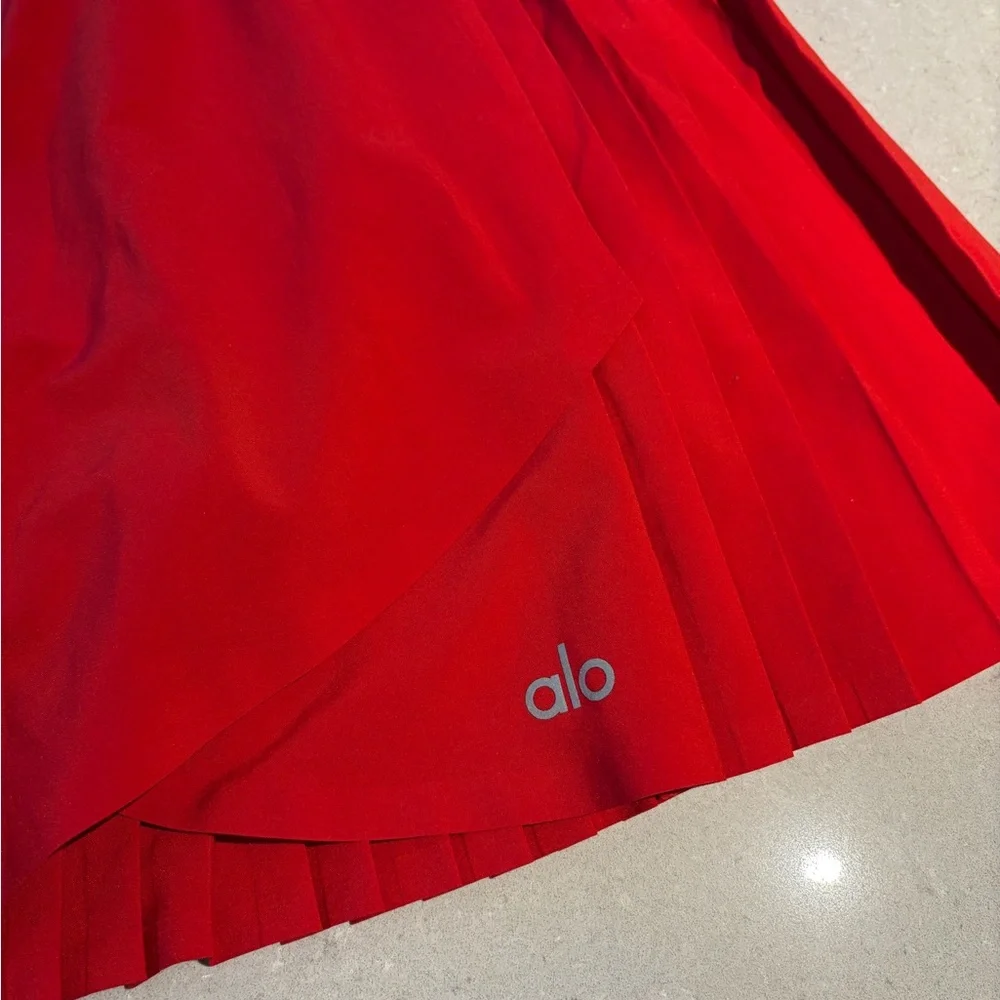 ALO Yoga Aces Classic Red Mini Skirt NWOT