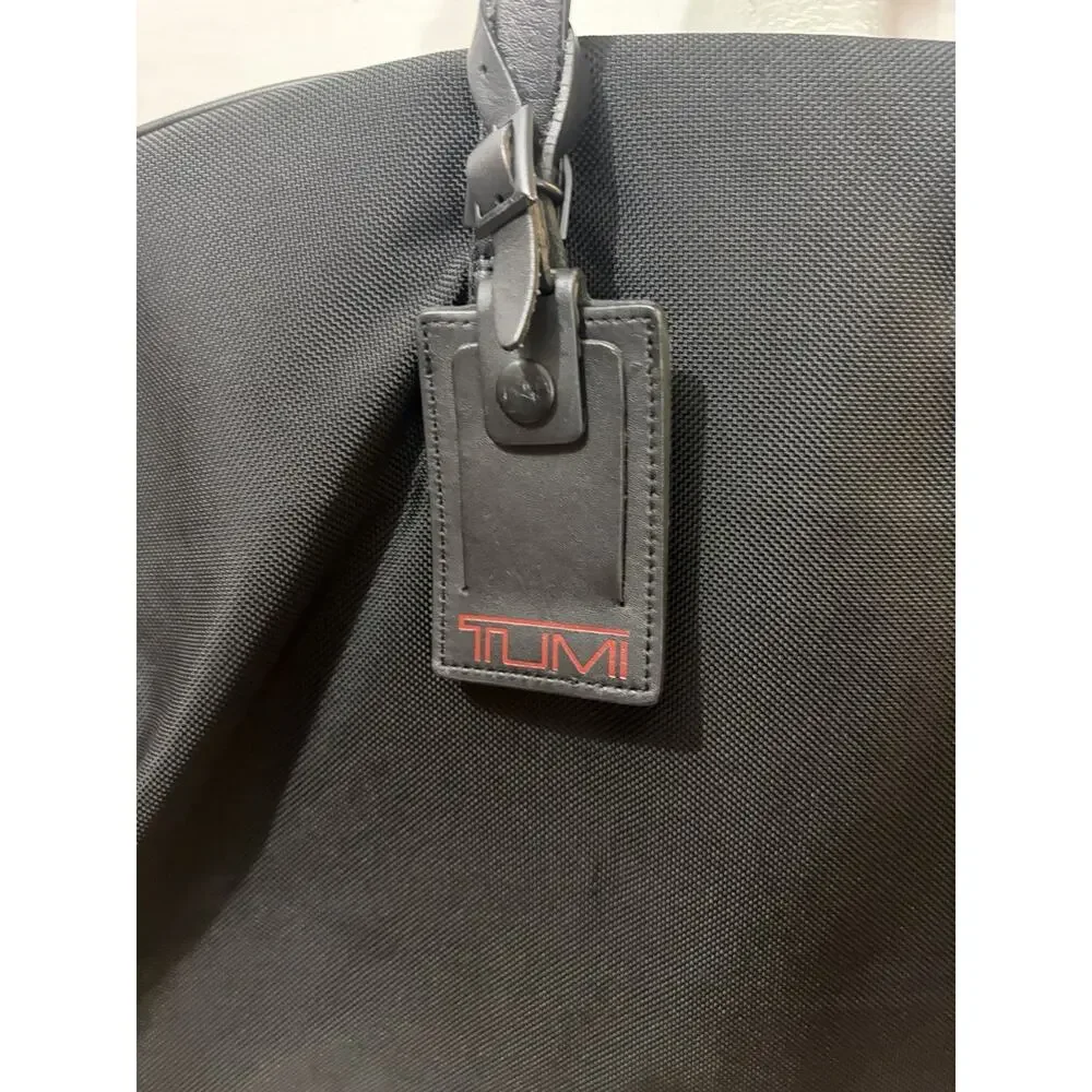 TUMI Black Ballistic Nylon Business Travel Hanging Garnet Bag Case Used Once