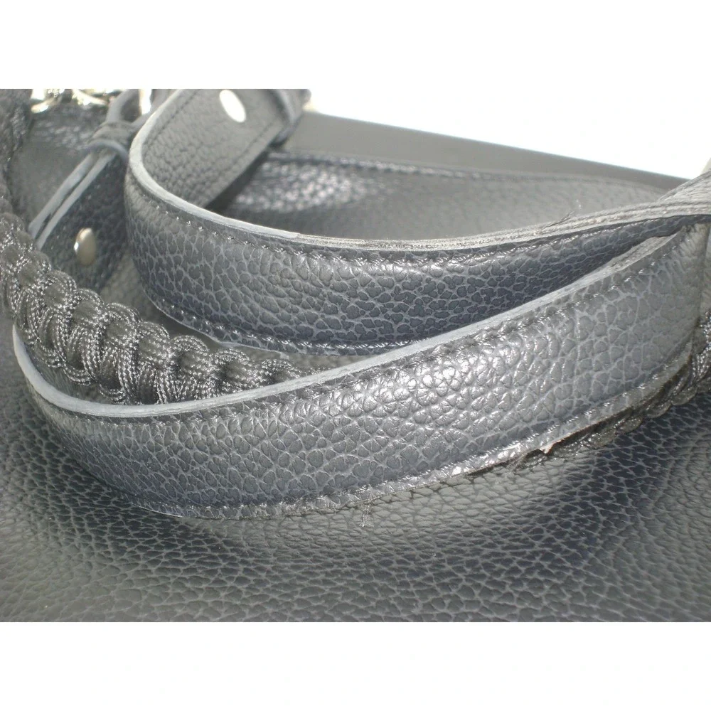Steve Madden Black Pebbled Faux Leather Hobo 3 Compartment Large Handbag Satchel