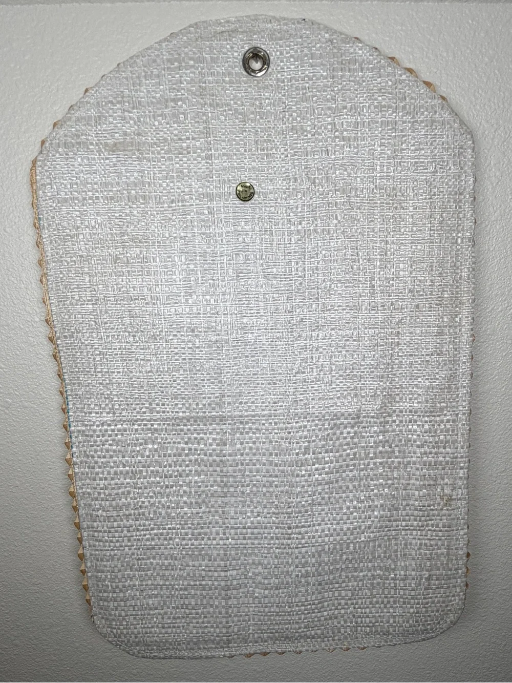 Vintage Florida Rafia Letters & Bills Organizer Wall Hanging Philippine Souvenir