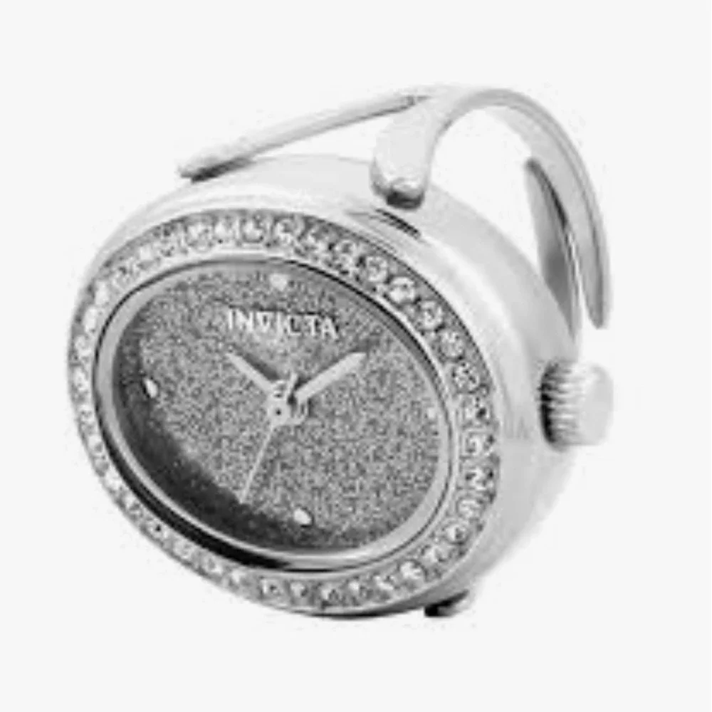 NEW Invicta Mini Women's Ring Watch - 24mm, Silver (49594) #0569‎