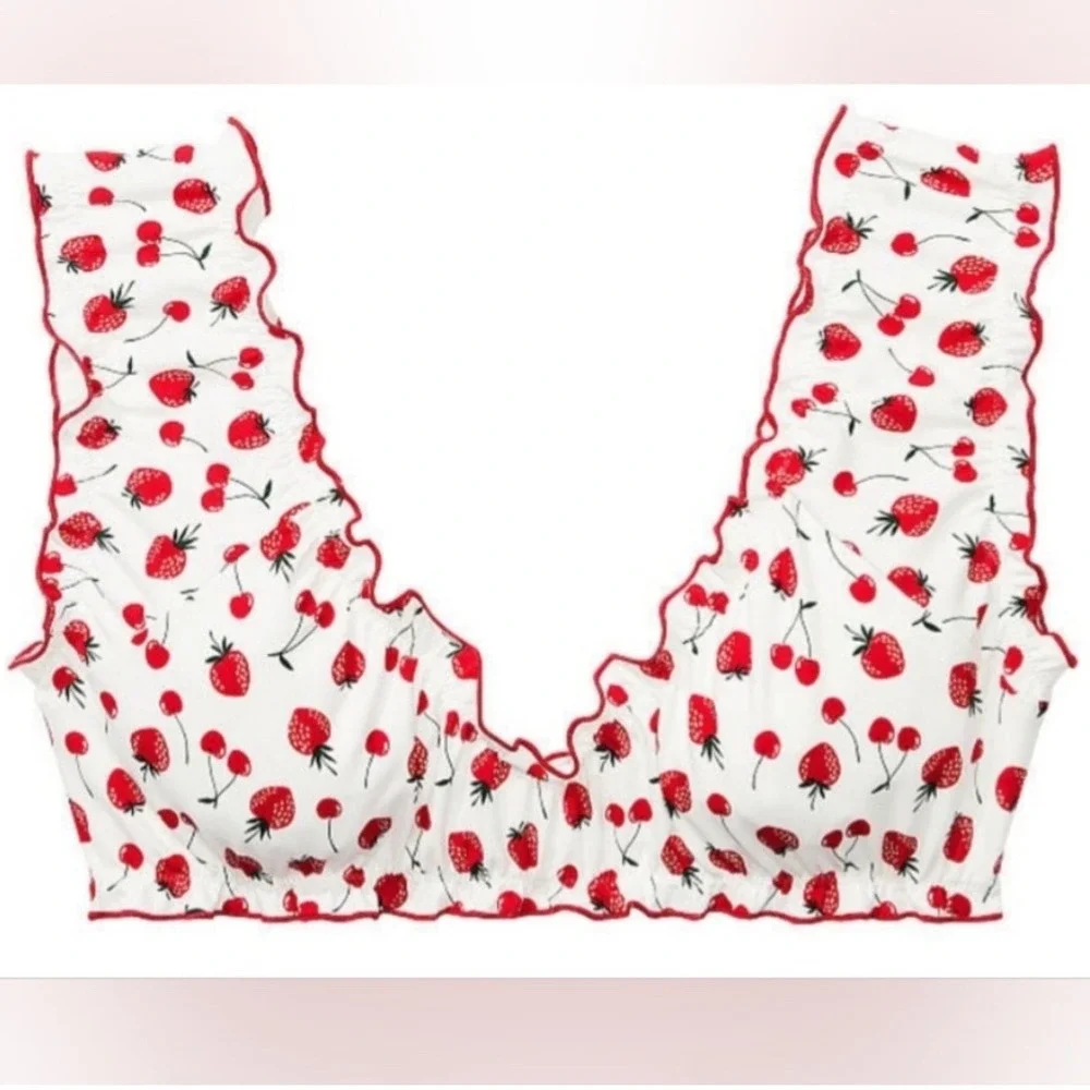 Frankie's Bikinis Hudson Bathing Suit Top Victoria's Secret Size‎ Medium NWT