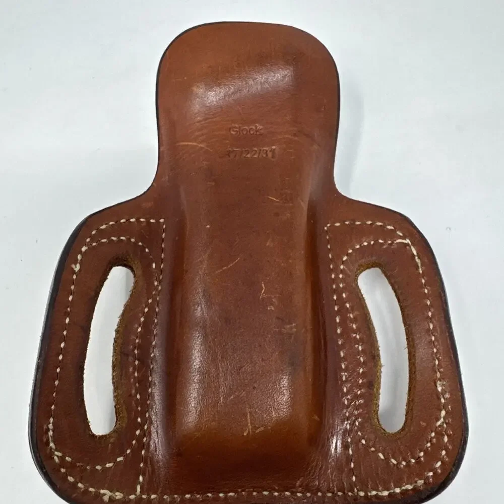 DM Bullard Maker‎ Brown Leather Custom Holster For GLOCK 17/22/31 OWB