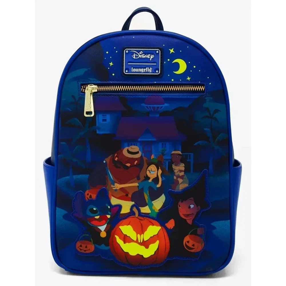 Loungefly‎ Disney Lilo and Stitch Trick or Treating Group Portrait Glow Backpack