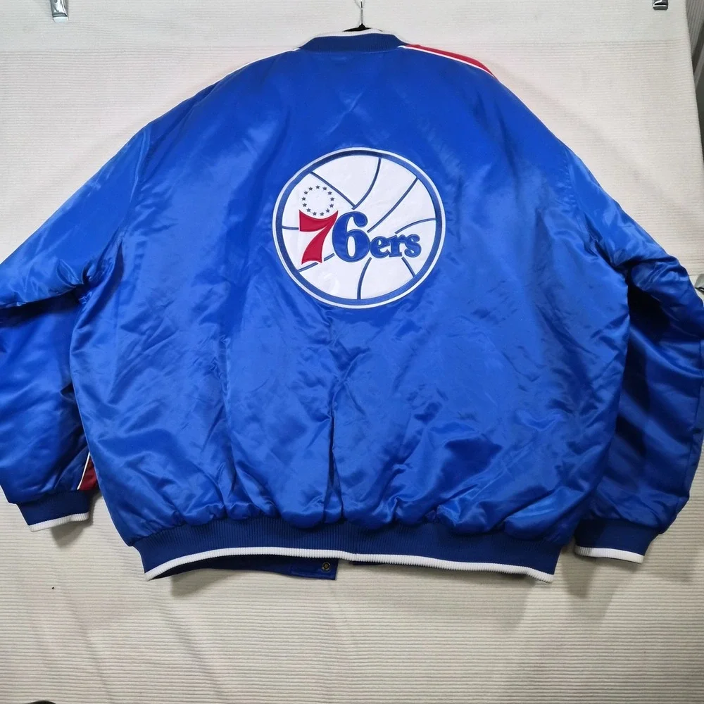 Vintage 76ers NBA Hardwood Classics G-III & Carl Banks Blue Jacket Men's XXL