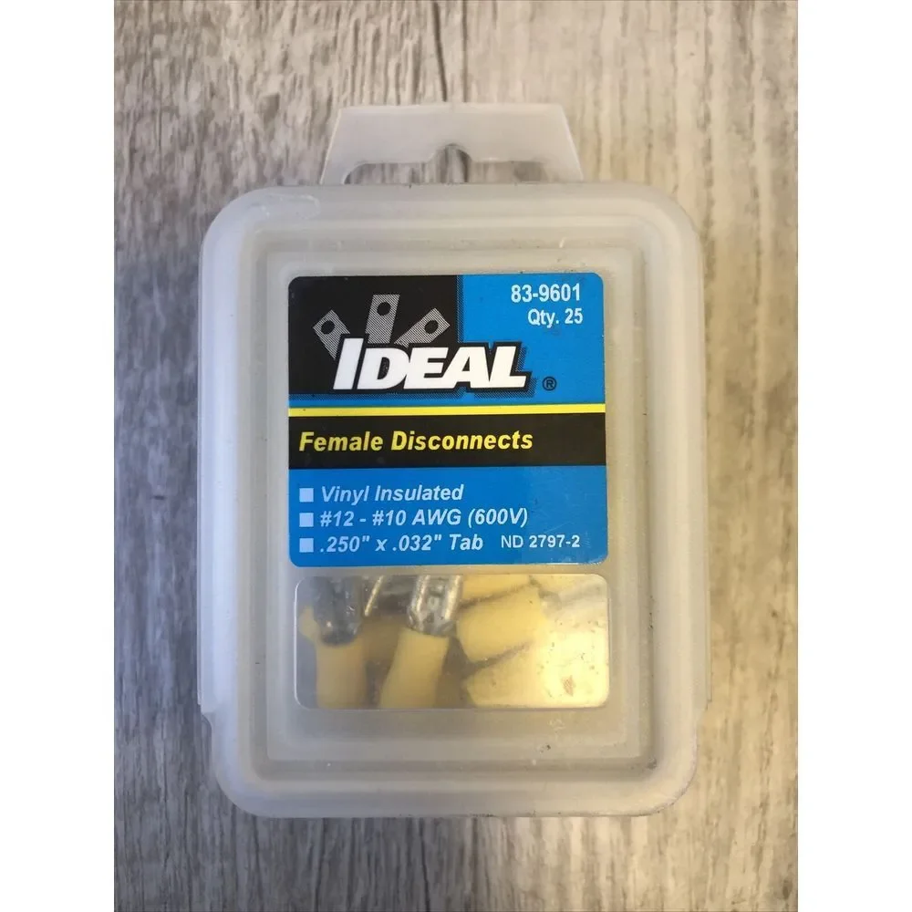 (25) IDEAL 83-9601 #12- #10 AWG INSULATED‎ FEMALE DISCONNECT TERMINAL