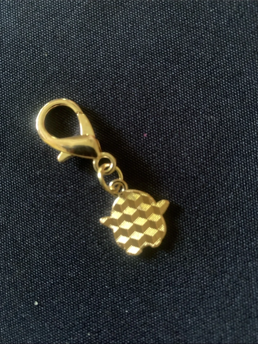 Gold Penguin Pet Charm - White Enamel Accent