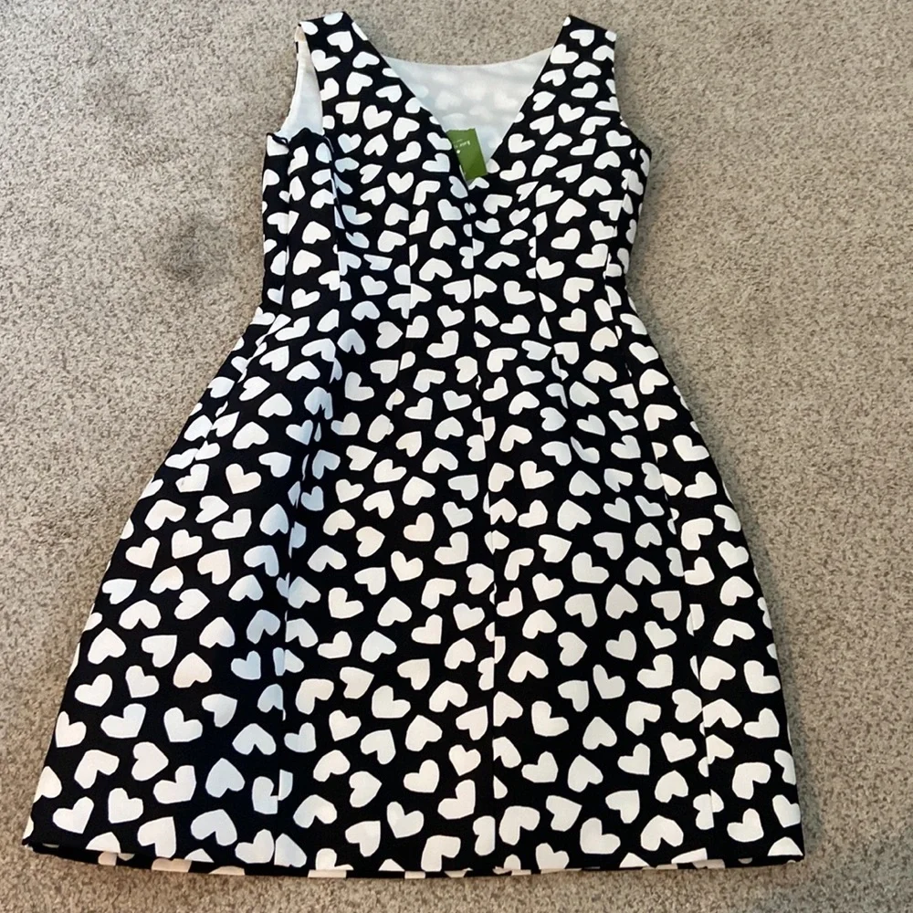 🌟 NWT Kate Spade “Dancing Hearts Domino Dress”, size 0.🌟