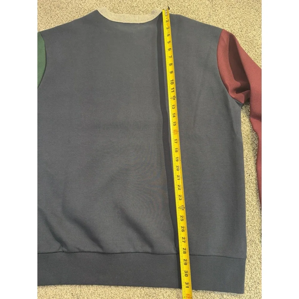 Polo Ralph Lauren Colorblock Sweatshirt Mens‎ XLT Pony Blue Green Burgundy TALL