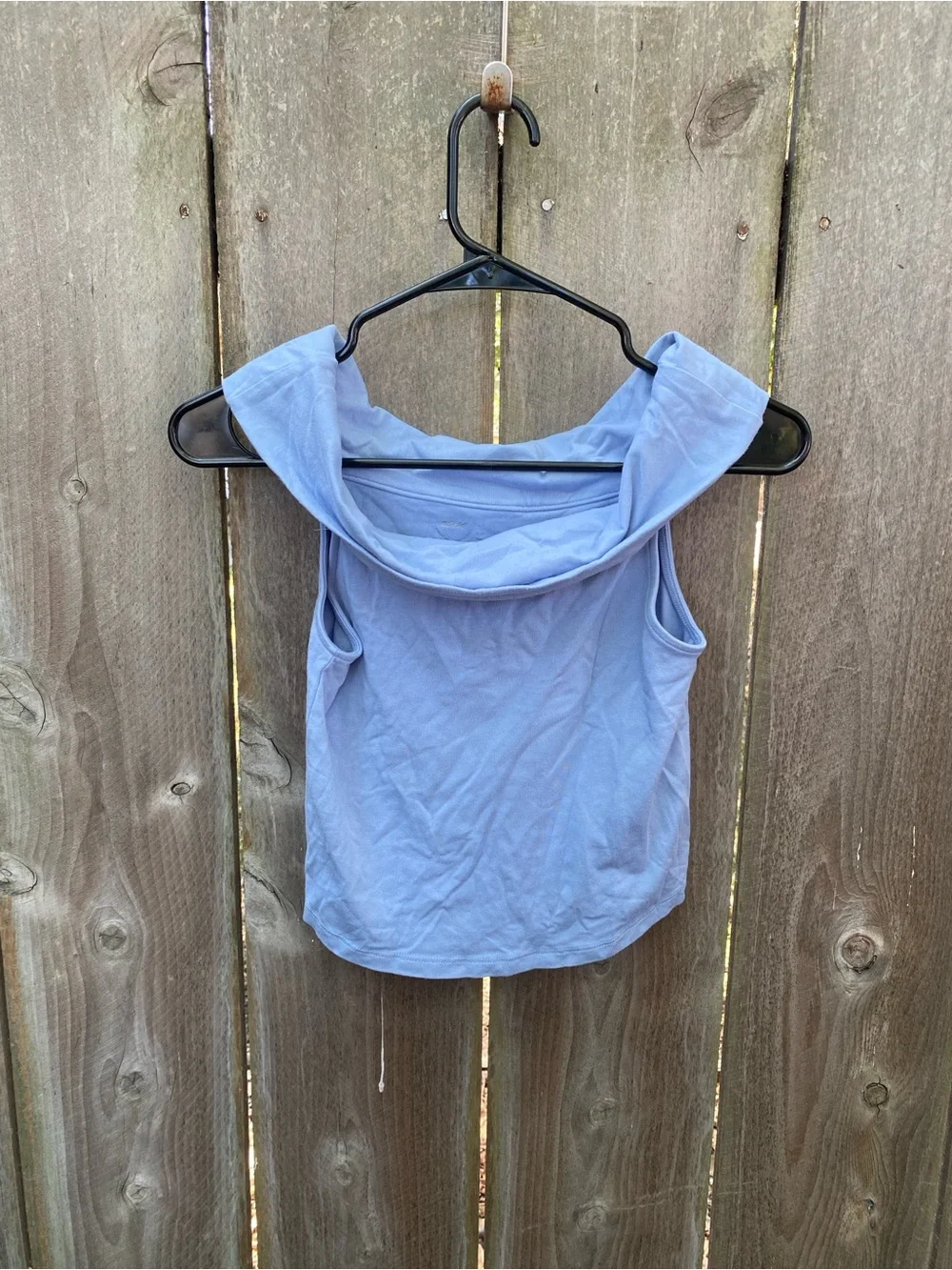 Aerie Chill Up Off Shoulder Top Monaco Blue Small Y2K Balletcore