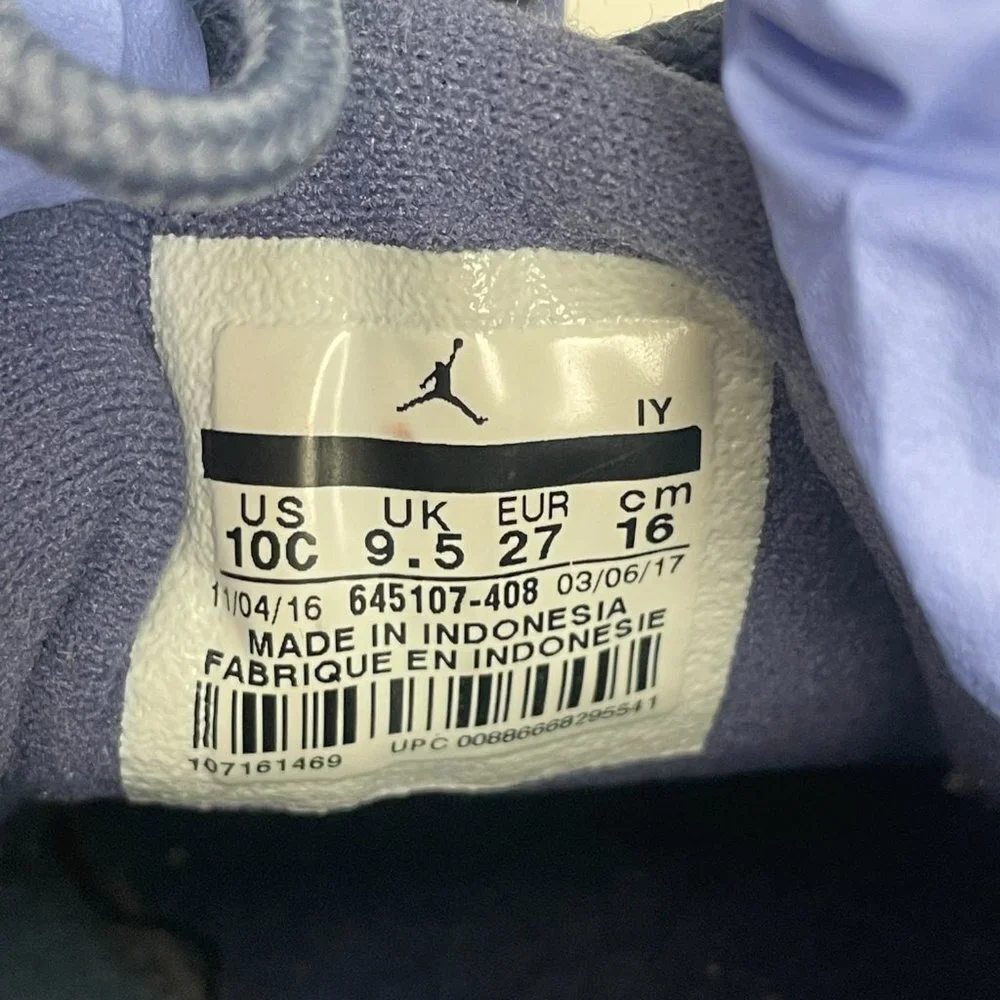 Nike Air Jordan 11 Sz 10C Retro Low TD BG Size 10C Toddler Shoes Blue Suede‎
