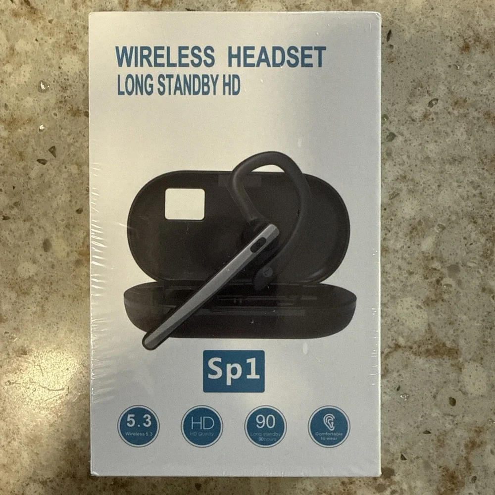 Bluetooth Headset V5.3, Wireless Bluetooth Earpiece with 600mAh Charging‎ Case