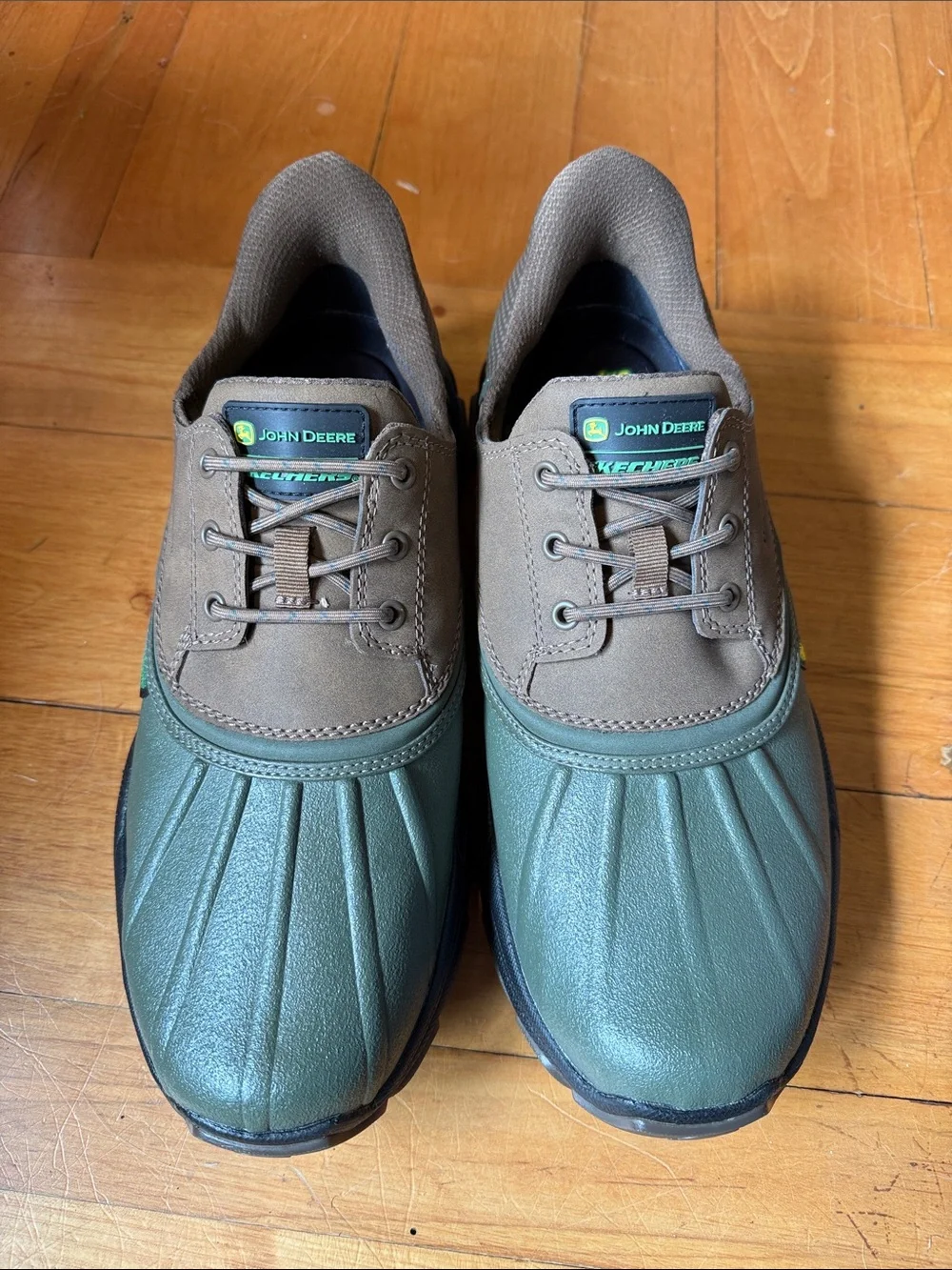 Skechers John Deere Men’s Green and Brown Waterproof Duck Boots 10.5