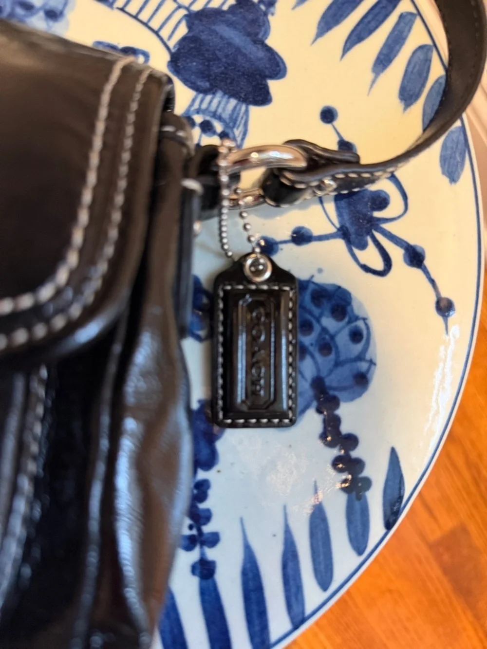 Coach Black Patent Leather Legacy Flap Bag