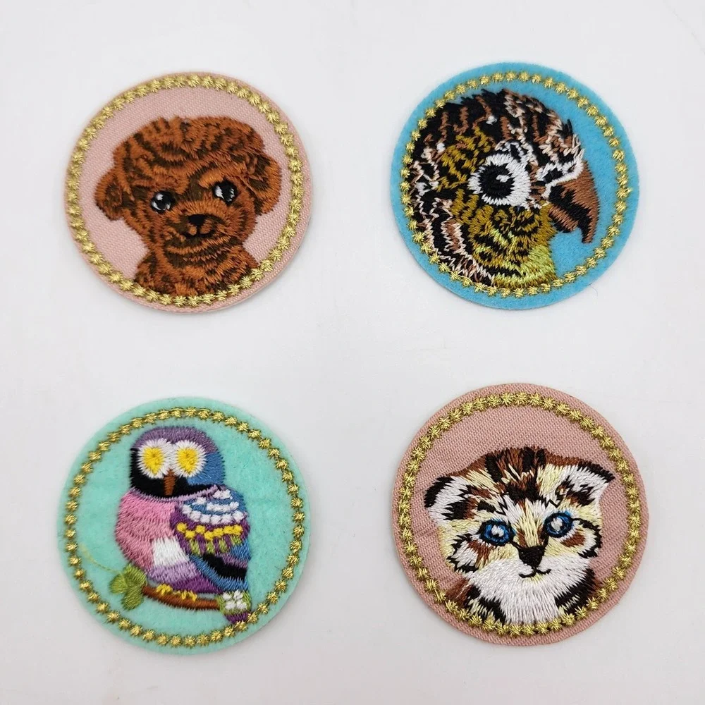 LOT‎ OF 4 CUTE ANIMAL EMBROIDERED PATCHES