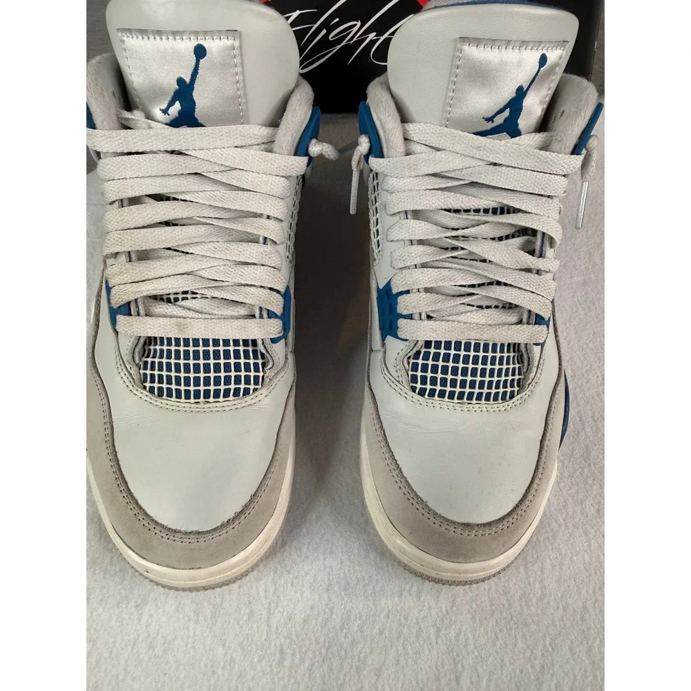 Jordan Air Jordan 4 Retro‎ Mens 8 Off White Military Blue FV5029-141 Sneaker