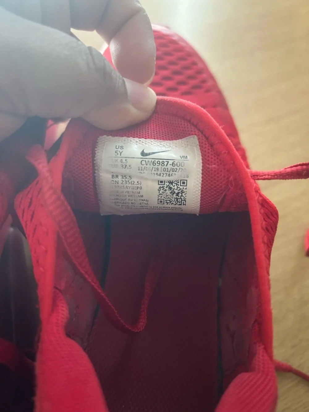 Nike Kids Red Lightweight Athletic Sneakers