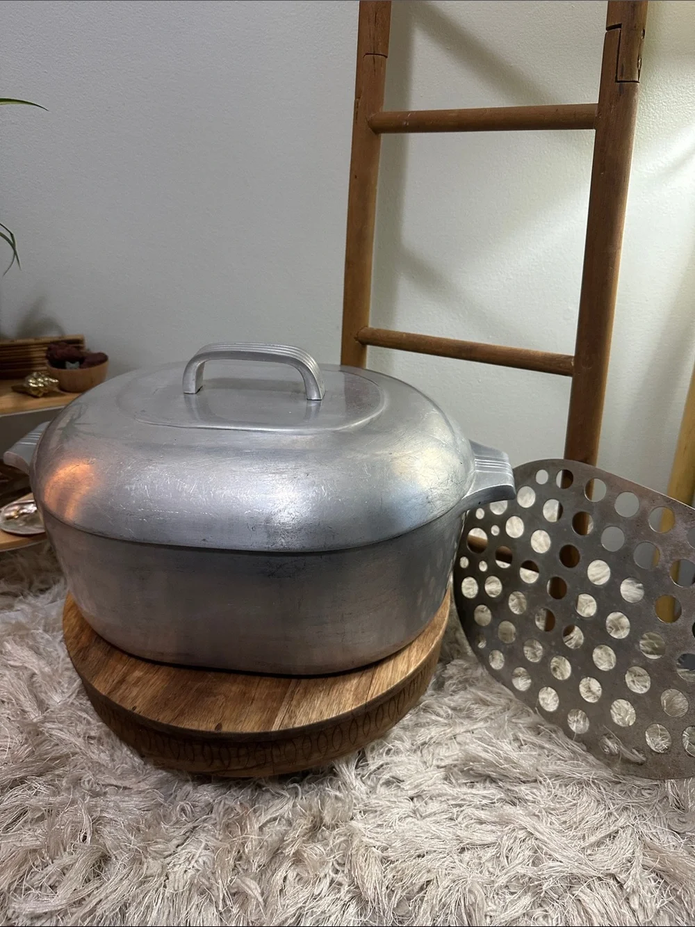 Vintage Wagner Ware Sidney O Magnalite 4265-M Roaster Dutch W/Lid & Insert 8qt