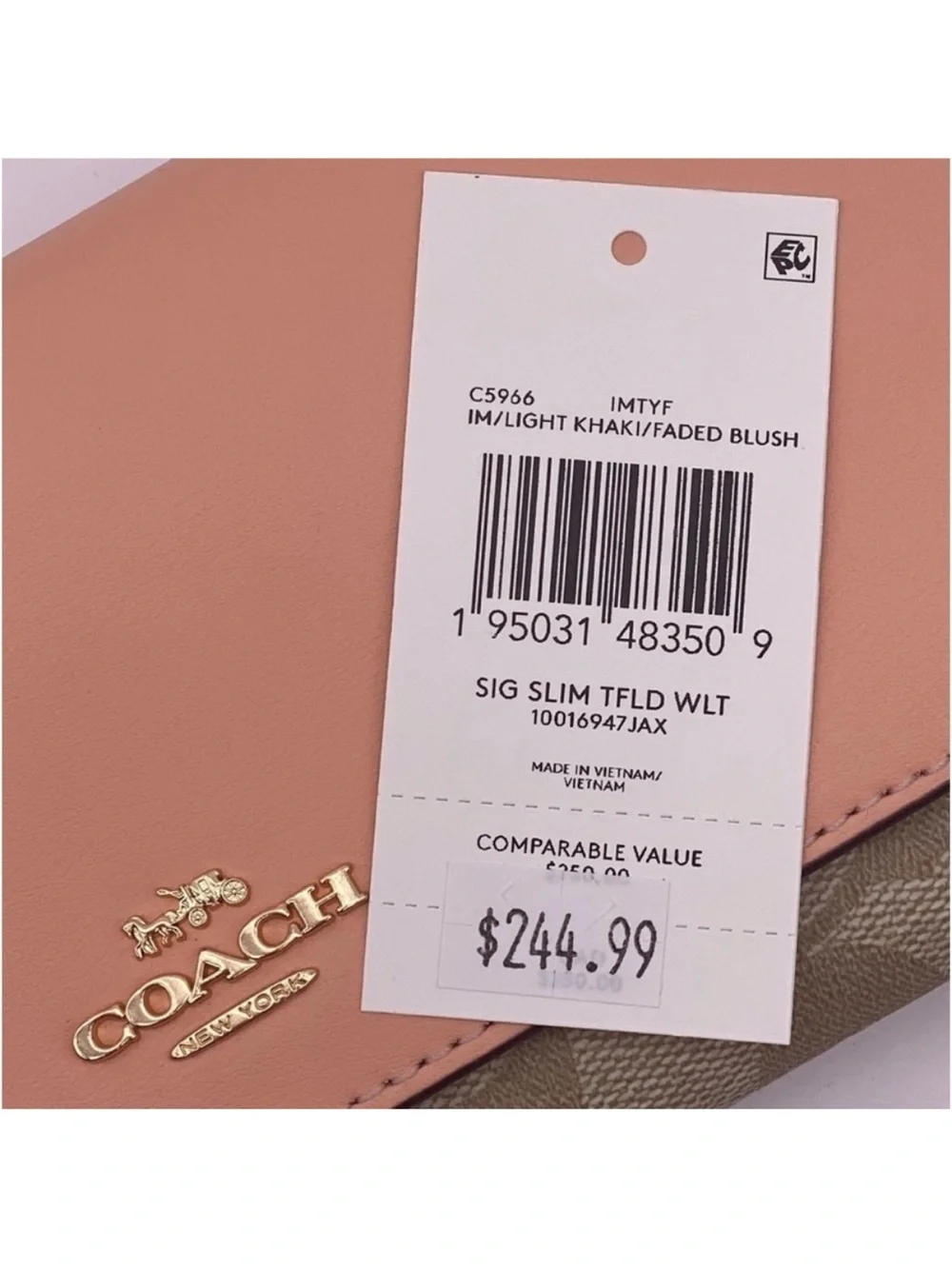 Coach continental wallet