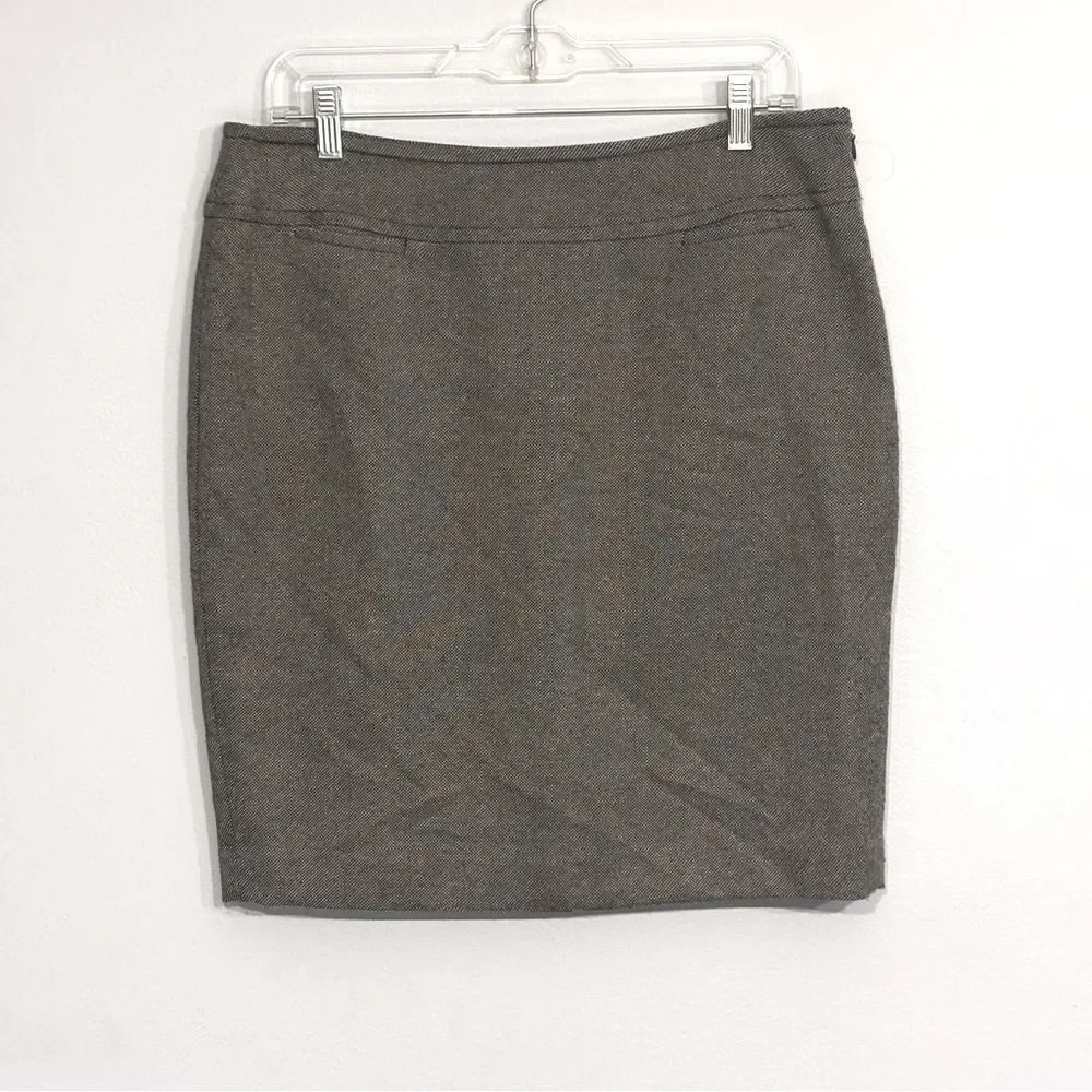 Jones New York | Women’s Black Weave Wool Stretch Pencil Skirt 10