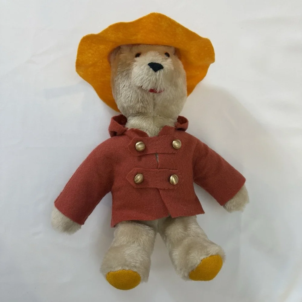 Rare Handmade Fashioned By Lucille Paddington Bear Plush 16 in. Orange‎ Jacket