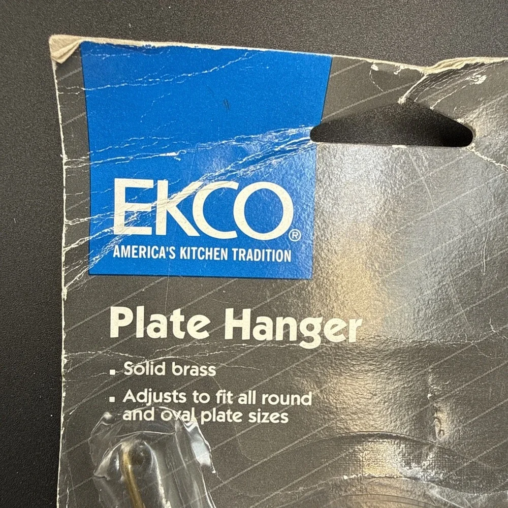 Adjustable Plate Hanger Display Wall Holder Fits Round Oval‎ Solid Brass EKCO
