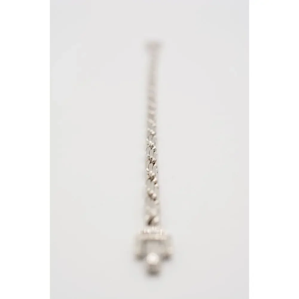 Nina Ricci Vintage Bracelet Silver Tone Metallic Shiny Linked Chain Signed BinAD