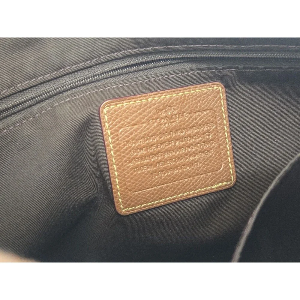 Coach Purse Womens Brown Signature Canvas File Crossbody Bag