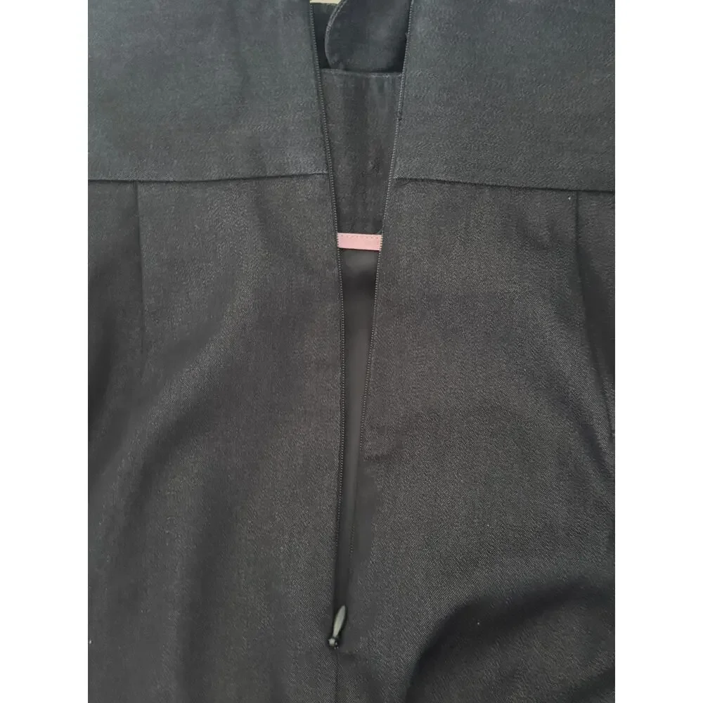 Worthington‎ Pencil Skirt Women 4 Navy Blue Belted Knee Length Career Workwear