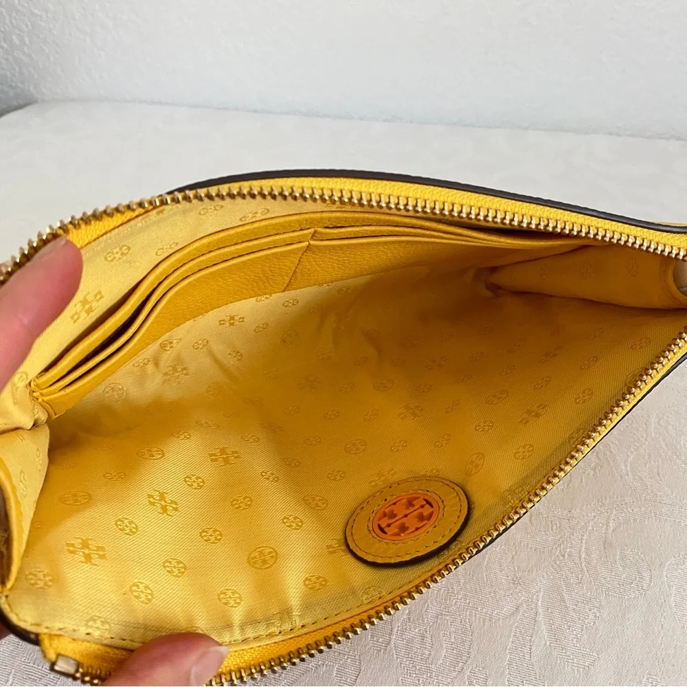 Tory Burch yellow leather crossbody bag
