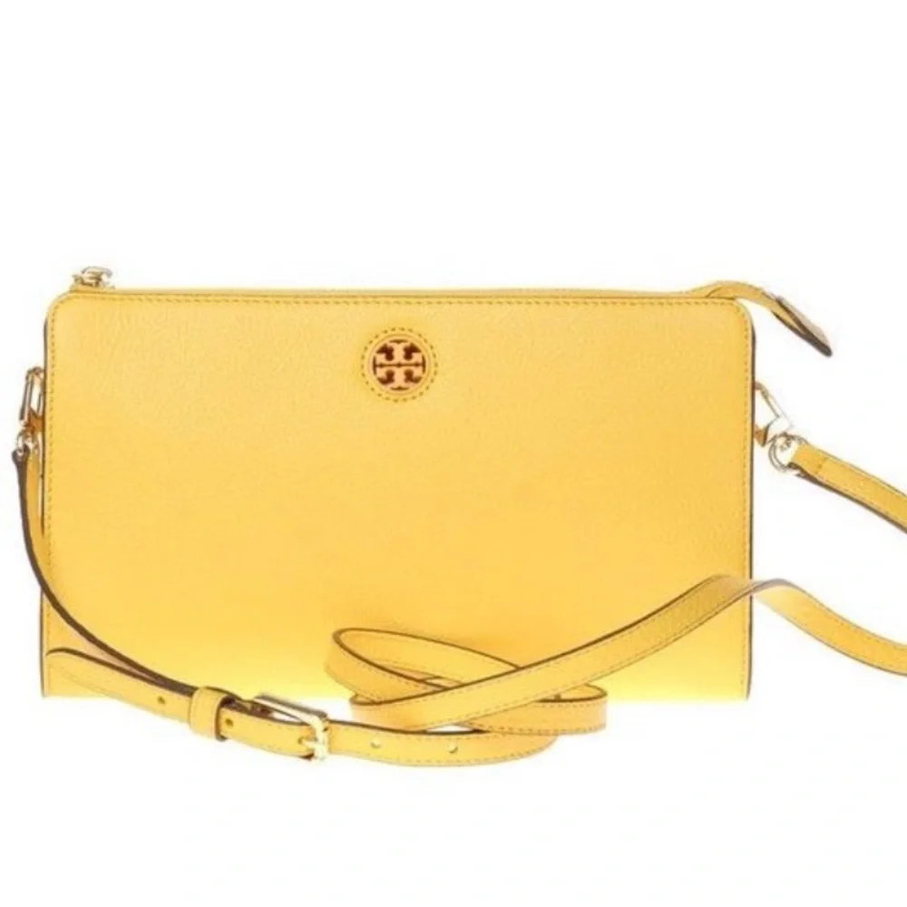 Tory Burch yellow leather crossbody bag
