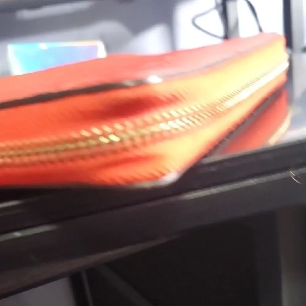 Tory Burch Orange Wristlet with Gold Accent