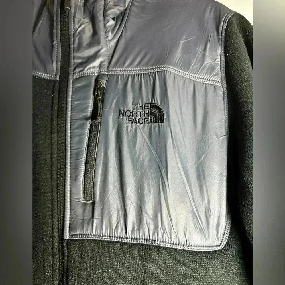 The North Face Gordon Anza Black Grey Full Zip Windbreaker Hooded zip up Fleece