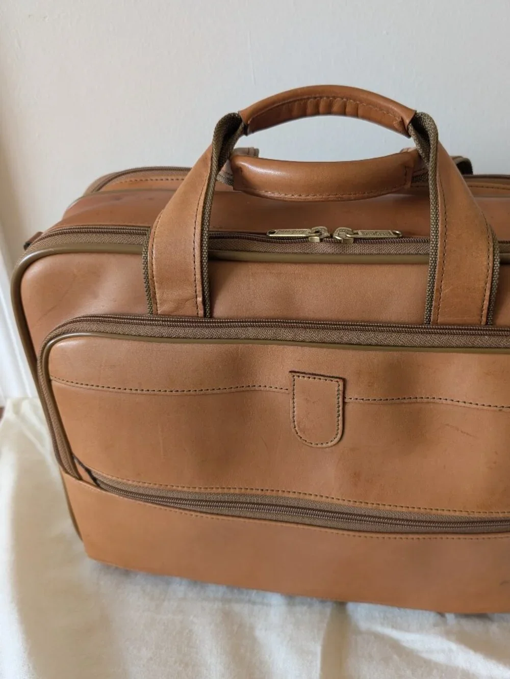 Hartmann Belting Leather Briefcase or Computer Case, Dual Compartment