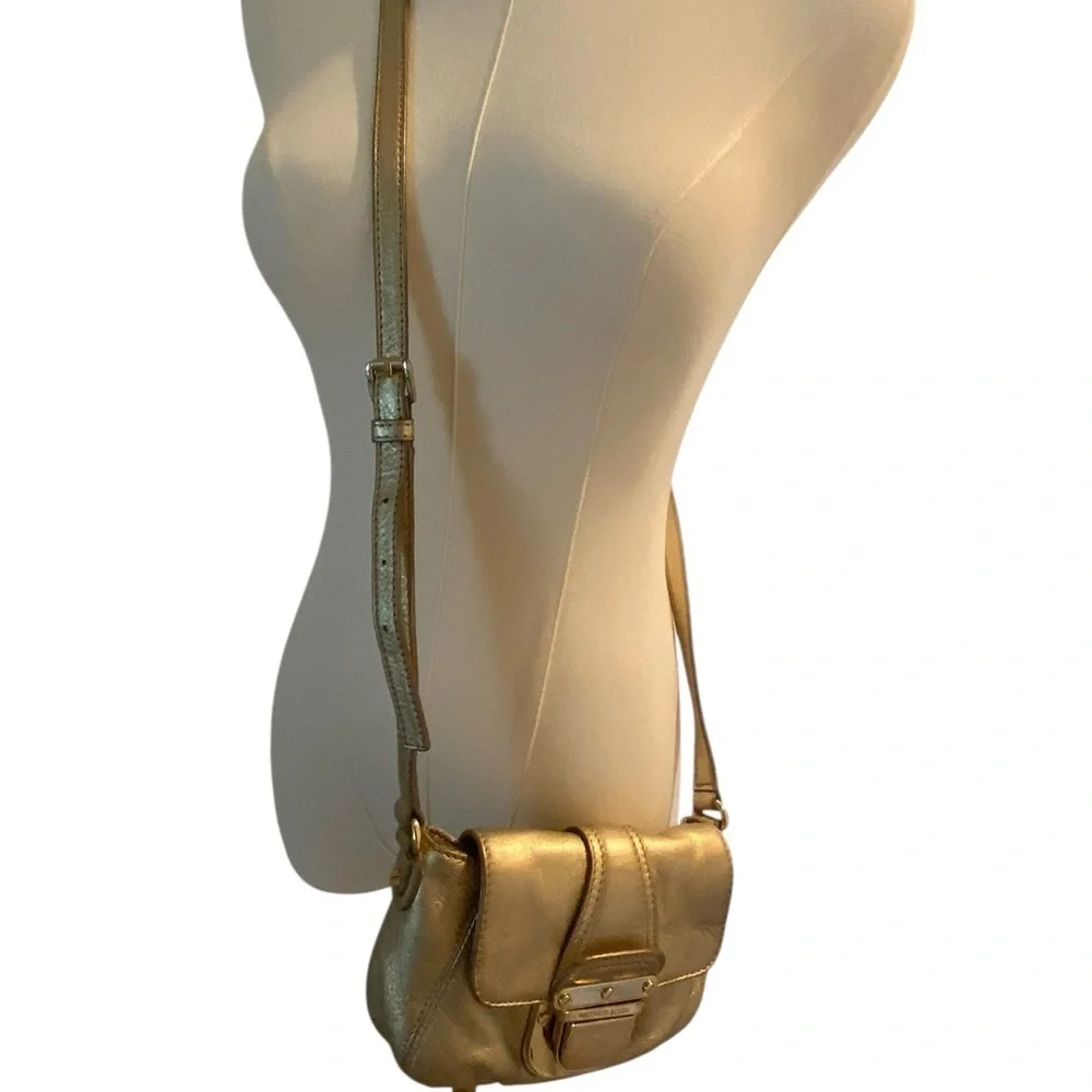 Michael Kors Metallic Gold Sloan Crossbody Bag
