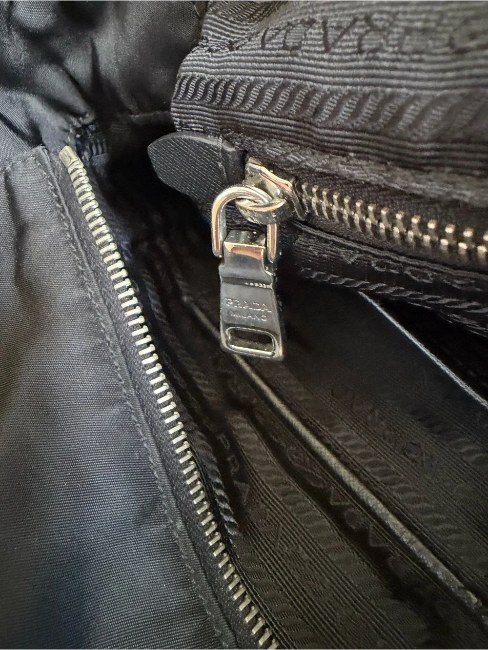 Prada leather handles