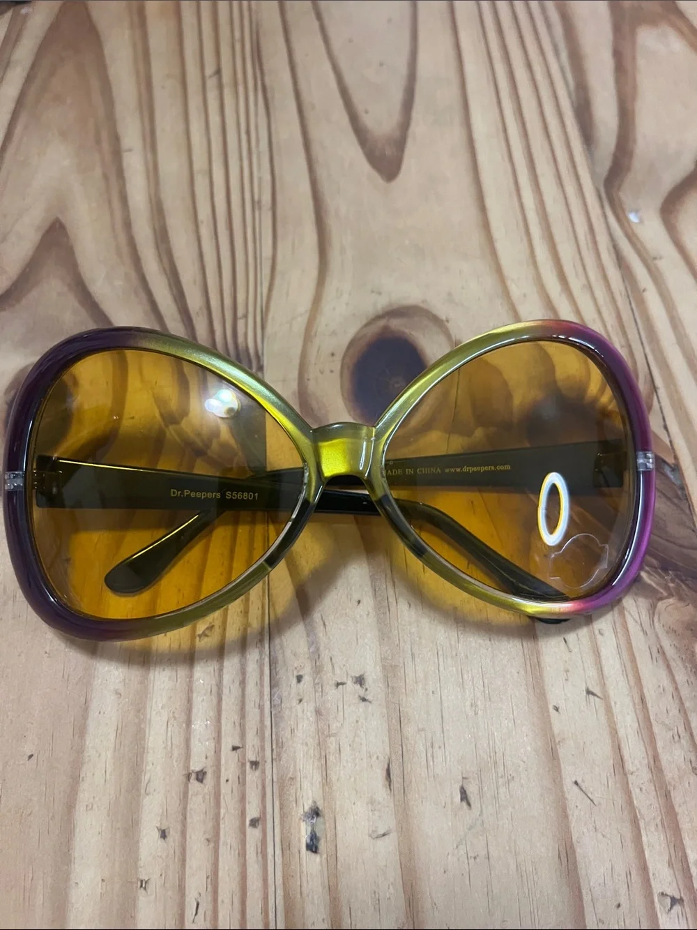 Dr. Peepers Sunglasses Vintage OVERSIZED Bug Eyes MultiColor Jumbo Retro