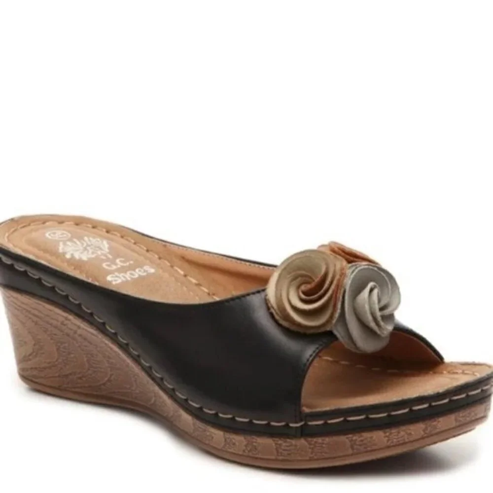 GC Shoes Good Choice Sydney Wedge Sandal