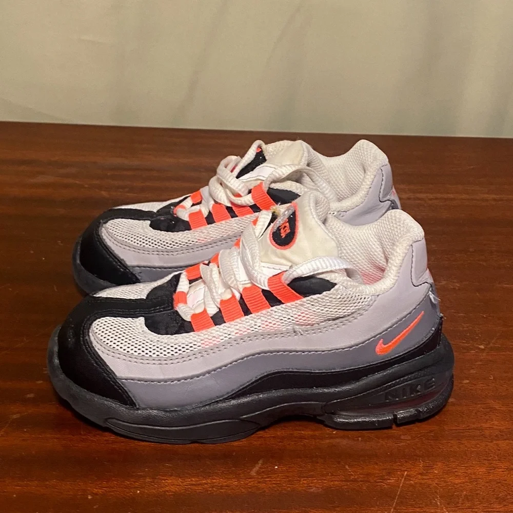 Nike Kids Air Max 95 Infrared Red White Black Toddler sneakers 905462-013