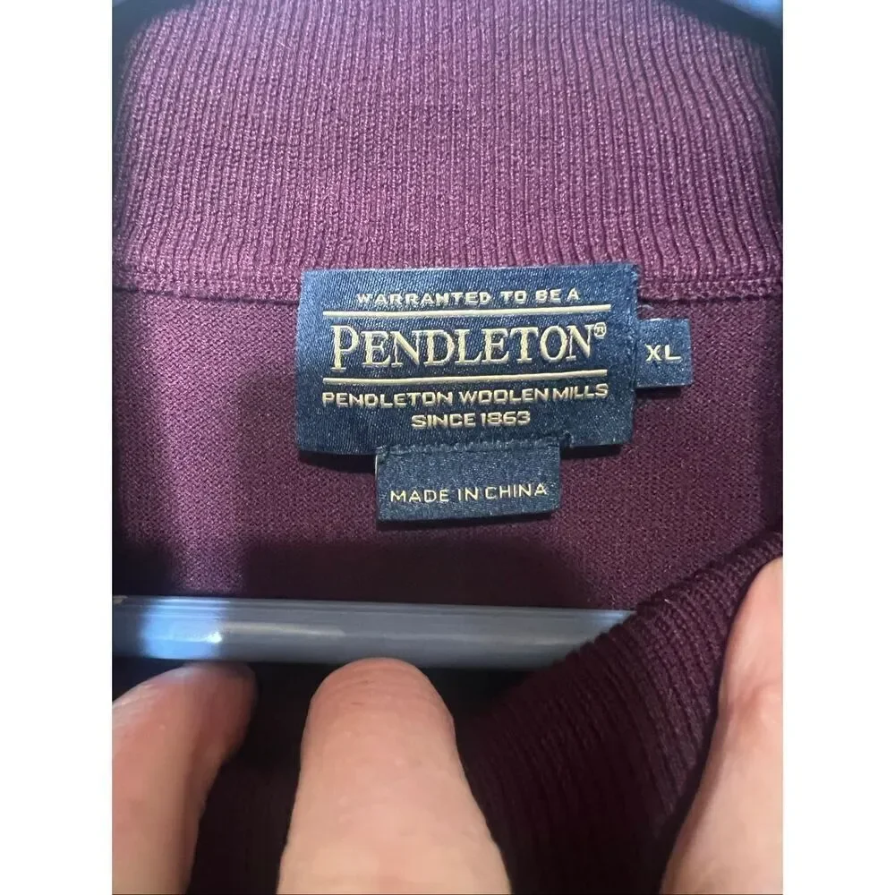 Pendleton burgundy mock