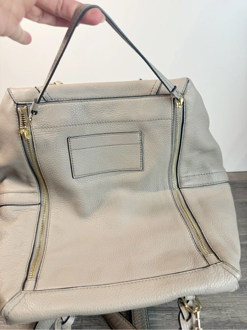 Tory Burch Half Moon Satchel French Gray IMMACULATE