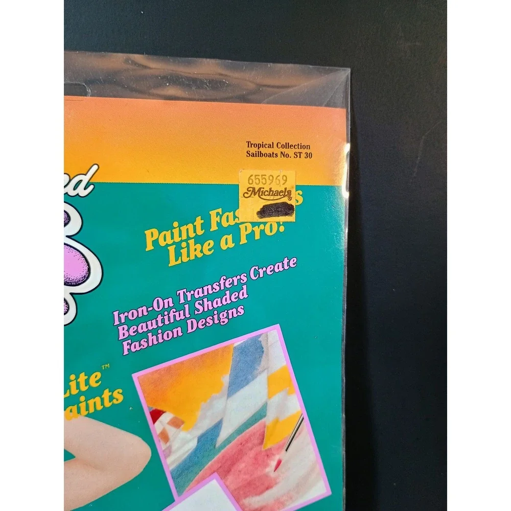 Vintage Tulip Shaded Iron On Transfers Tropical Collection Sailboats‎ ST 30