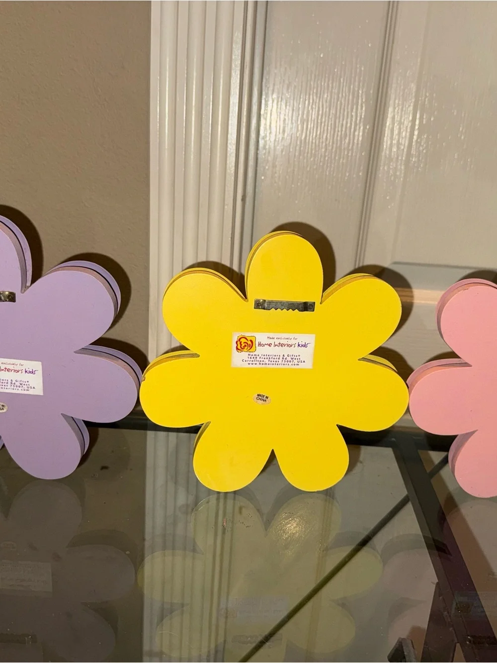 Home Interiors Yellow, Pink & Lavender Metal Flower Wall Decor