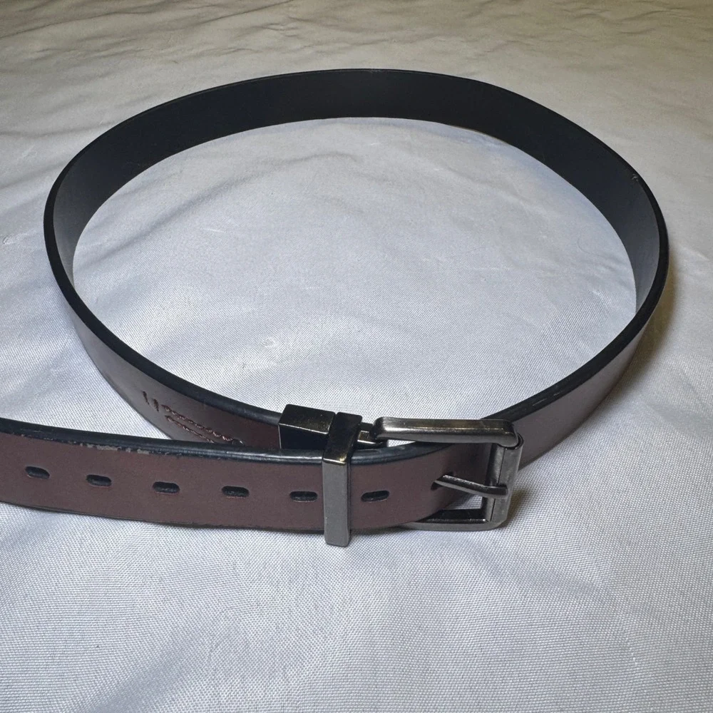 Levis‎ Mens Reversible Belt Brown Black XL 34 36 Gunmetal Buckle