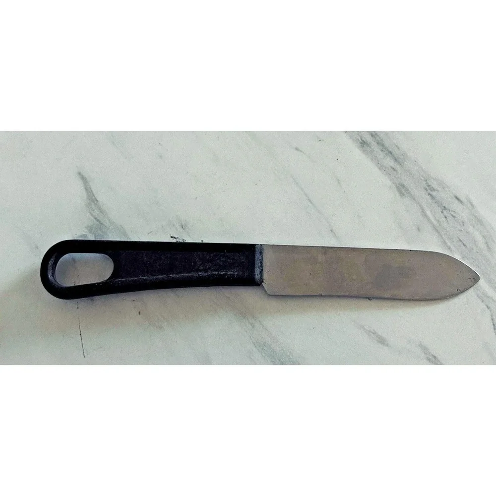 Vintage US Military Mess Knife USA Black‎ Bakelite / Plastic Handle 7.5 Inches A