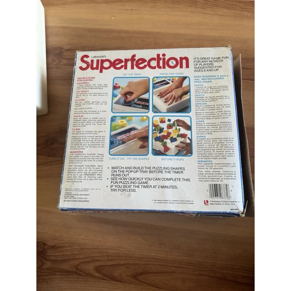 Vintage Superfection Game‎ Lakeside Complete Timer Doesn't Work It Does Pop